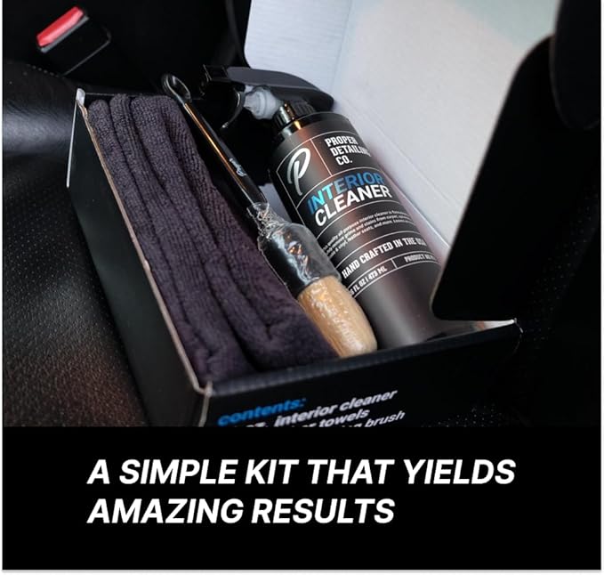 Interior Car Cleaning Kit - Professional Auto Detailing Supplies with Brush for Complete Vehicle Interior Detailing - Car Int