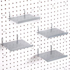 Beeveer 4 Pcs Pegboard Shelves Wall Organizer Brackets Pegboard Steel Tray Accessories Organizing Tools for Craft Garage Nurs