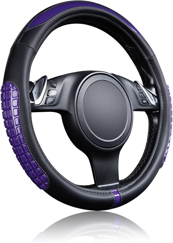 Flying Banner car Steering Wheel Cover Gel Massage Velvet Cool Warm Universal Size 15 inches SUV Truck Anti Slip Odorless Sum