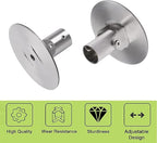 Shower Curtain Rod Bracket, 2Pcs 26mm Inner Diameter Titanium Steel Shower Curtain Rod Single Swivel Flange Curtain Rod Wall-