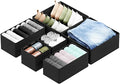 SpaceAid Drawer Organizer for Clothes, 6 Pack Dresser Drawer Organizer Bins, Closet Organizers and Storage Dividers for Cloth