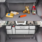 Car Trunk Organizer and Storage, Backseat Hanging Organizer for SUV, Truck, MPV, Waterproof, Collapsible Cargo Storage Bag