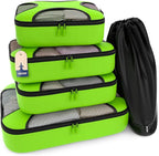 Shacke Packing Cubes for Travel 5 Set - Premium Luggage Organizer Bags - Versatile Travel Organizer for Women and Men - Optim