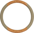 BDK BurlwoodLux Wood Grain and PU Leather Beige Steering Wheel Cover - Sport Grip for Car Auto SUV Trucks