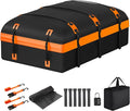 Car Rooftop Cargo Carrier Bag, 30 Cubic Feet Waterproof Soft-Shell Car Roof Bag for All Vehicle with/Without Rack, Include Anti-Slip Mat, Reinforced Straps, Door Hooks Luggage Lock (Orange)