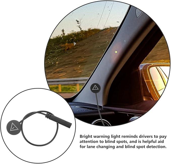 Mobestech Car Blind Spot Monitoring Light with Line-Connected Sensor for Lane Change Assistance and Enhanced Driving Safety E