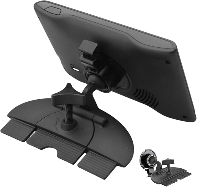 Car CD Slot Mount for Garmin, 17mm Rotation Ball Holder Base Compatible with Garmin Navi Serie 3.5-7 inches Sat Nav CD Player Mount