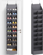 Lifewit 10 Tier Over the Door Shoe Organizer with 19 Large Deep Pockets, Fabric Hanging Shoes Shelf for Closet, Dorm Storage,