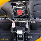 Red Diamond Car Handbag Holder Between Seats Bling Rhinestone Car Storage Bag Large Capacity Purse Phone Automotive Consoles Organizer Safe Barrier of Backseat Pet Kids
