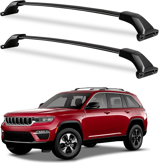 300lb Roof Rack Cross Bars Compatible with Jeep Grand Cherokee L 2021-2026 and 2022-2026 Grand Cherokee WL, Heavy Duty Aluminum Crossbar Racks Roof Rail Rooftop Luggage Canoe