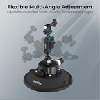 SMALLRIG 6" Suction Cup Mount with Ball Head Magic Arm, Action Camera Mount for DJI Osmo Action 5 Pro/4, for Insta360 x5, for Gopro 13/12, Load Capacity 3kg, on Car Windshield or Window - 5856