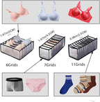 HSLFUAI 10 Pack Drawer Organizer for Bra, Underwear, Sock,Tie Foldable Closet Organizer Drawer Soft Fabric Dresser Drawer Div