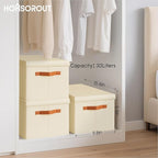 Homsorout Storage Bins with Lids - Large Fabric Closet Bins with Lid, 6 Pack Clothes Organizers and Storage, Collapsible Stac