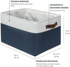 OrganiHaus Extra Large Fabric Storage Baskets for Shelves 3 Pack, 16x13in Closet Storage Bins, Canvas Baskets for Organizing,
