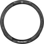 Car Steering Wheel Cover Fusion Carbon Fiber Premium Leather Non-Slip, Breathable, Trendy Accessories with Car Accessories (New-Black)