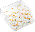 SPAKOWN Earring Organizer, Acrylic Earring Box Large 18 Compartments Jewelry Holder Organizer with 3 Drawers Stackable Earrin