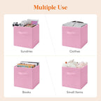 Lifewit Storage Cubes, Foldable Decorative Fabric Storage Baskets for Organizing Home Organizers with Handles for Shelves, Cl