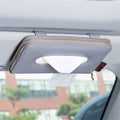 Car Sun Visor Tissue Holder, Napkin Holder, PU Leather Backseat Tissue Case Holder for Car Vehicle with Zipper (Grey)