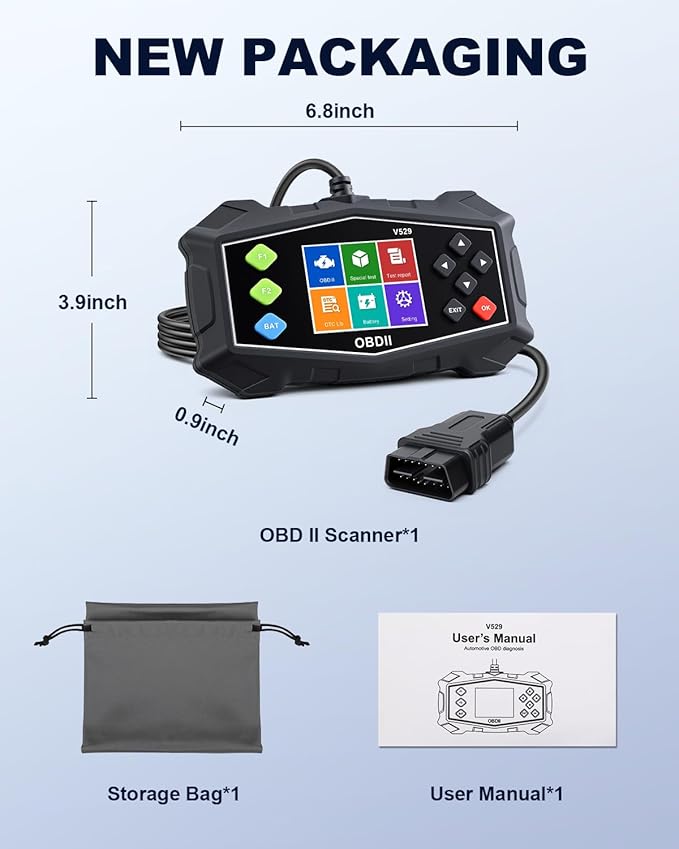 OBD2 Scanner Diagnostic Tool, ZEXMTE Professional OBD2 Scanner with Data Stream, Mode 6, Mode 8 & I/M Readiness, Enhanced Code