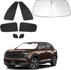 Windshield Sun Shade Car Windshield Foldable Full Windows Coverage Custom Fit for Niss-an Kicks 2025 2026 Accessories Car Window Shades Block Sun UV Rays 7PCS
