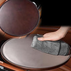 360° Rotating Car Tray & Laptop Desk - Universal Steering Wheel Tray with Wood Cup Holder, Fits for Tesla Model Y/3/S, Ford F150/Explorer/Maverick & Most Cars/Trucks/SUVs