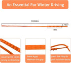 Universal Anti-Skid Snow Tire Chains for Cars SUV Trucks - Adjustable 14-19 Inch Emergency Winter Traction Tire Chains, Easy 