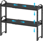 Narrow Expandable Cabinet Shelf Organizer 5.51" Width, Kitchen Counter Storage Shelves Spice Racks, Small Cupboard Countertop