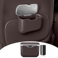 HOLDCY Car Trash Can, Waterproof Multi‑Functional Auto Trash Bin for Door/Console/Seat Back, Universal Vehicle Garbage Can for Car/Truck/SUV Drivers (Brown)