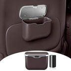 HOLDCY Car Trash Can, Waterproof Multi‑Functional Auto Trash Bin for Door/Console/Seat Back, Universal Vehicle Garbage Can for Car/Truck/SUV Drivers (Brown)