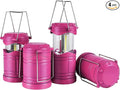 Lichamp LED Camping Lantern, 4 Pack Battery Powered Flashlight for Power Outages, Portable Collapsible Hanging Light Essentia