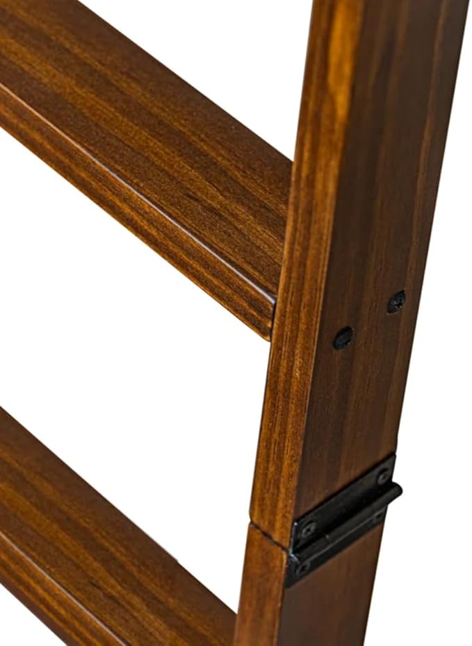 Blanket Ladder for Living Room 6-Tier, Wooden Decorative Quilt Holder for Bed Room, Wall-Leaning Towel Rack for Bathroom, Dec