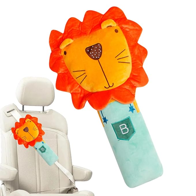 Children seat Belt Pillow Soft, Universal Seatbelt Pillow for Kids, Seat Belt Adjuster and Seatbelt Pillow for Kids Travel, for All Car Seats, Stroller, Pushcar (B)