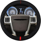 Suede Steering Wheel Cover,Compatible with Chrysler 200/300 Sebring Town&Country SuedeLeather Sport Non-Slip Wheel Cover Car Interior Accessories 15 inch for Man and Women