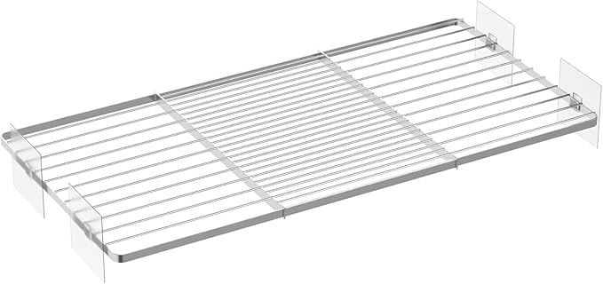 Adjustable Closet Shelve Divider,Rod Expandable Metal Hanging Shelf Closet Separator for Closet,Cabinet,Wardrobe,Cupboard Bat
