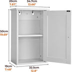 VINGLI Bathroom Wall Cabinet, White Medicine Cabinet with Single Door, Small Over Toilet Storage Organizer with Adjustable Sh