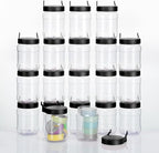 Unittype 20 Set Pegboard Organizer Accessories Peg Boards Jars with Lids Plastic Pegboards Bins Storage Containers Clear Peg 