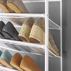 Whitmor 36 Pair Over The Door Shoe Organizer, 12 Tier Hanging Shoe Organizer, Heavy Duty Metal & Mesh Shoe Holder, Hanging Sh