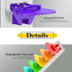 Hat Organizer for Baseball Caps 2 Pack, Adhesive Hat Rack for Wall,Baseball Cap Organizer(White+Rainbow)