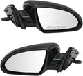 TRQ Driver & Passenger Side Mirror Set with Heat Power Folding without Blind Spot Indicator Compatible with 2016-2018 Kia Opt