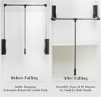 Pull Down Clothes Rail,Extendable Wardrobe Rod,Heavy Duty Hanger,Adjustable Telescopic Lift Rod,for Hanging Clothes Wardrobe,