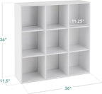 Best Choice Products 9-Cube Storage Organizer, 11in Shelf Opening, Bookcase, Display Shelf, Customizable w/ 3 Removable Back 