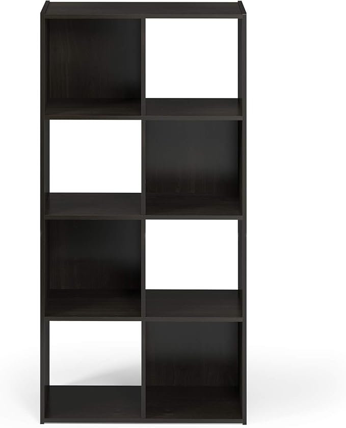 Furinno Pelli Cubic Storage Cabinet, 4x2, Espresso