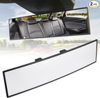 JOYTUTUS Rear View Mirror, Universal 11.81 Inch 2 Pack Panoramic Convex Rearview Mirror, Interior Clip-on Wide Angle Rear View to Reduce Blind Spot Effectively for Car SUV Trucks - Clear