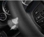 KAFEEK Classic Carbon Fiber Steering Wheel Cover, Universal 15 inch, Breathable Microfiber Leather, Gray