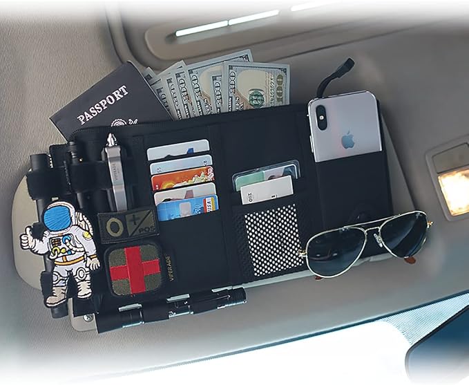 Viperade MOLLE Tactical Car Visor Organizer & Storage Pouch