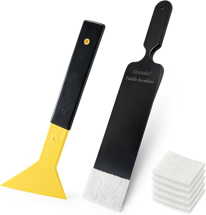 Gomake Window Tint Tools Bulldozer Scrubber Paddle Squeegee Triangle Slim Foot Tinting Squeegee for Front & Back Rear Window Film Auto Flat Glass Installation, Car Wrapping (Style B)