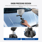 NEEWER Suction Cup Phone Holder & Camera Mount Compatible With GoPro DJI Insta360 iPhone, Car Phone Mount with Action Camera Adapter 360° Magic Arm for POV Windshield Glass Vlog Video Recording, CA158