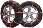 Jeremywell 10 PCS Emergency Anti-Skid Mud Snow Survival Traction Multi-Function Car Tire Chains, Orange, Security Chains for 