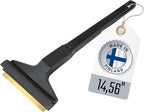 Car Brass Ice Scraper Long Handle Ice Scraper Brass Blade 14,5 inch Ice Scraper for Car Snow Scraper Ice Scrapers for Car Windshield Original Murska from Europe (L&P A055 Black Gray)