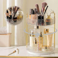 shuang qing Rotating Makeup Organizer for Vanity, High-Capacity Skincare Clear Make Up Storage Perfume Organizers Cosmetic Dr